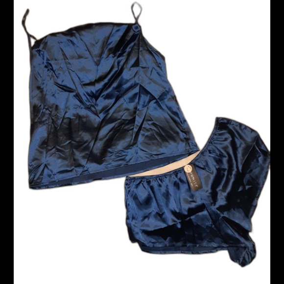 Youmita Large Navy Pajama Short Set NWT - Picture 1 of 9